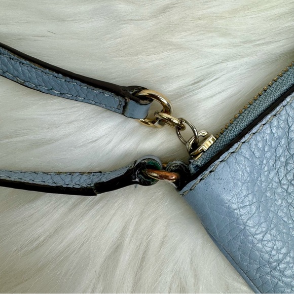MICHAEL Michael Kors Jet Set Small Leather Wristlet Light Blue - Picture 3 of 5